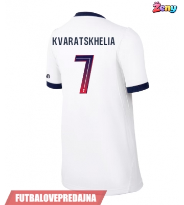 Lacne Ženy Futbalové dres Paris Saint-Germain Khvicha Kvaratskhelia #7 2026-27 Krátky Rukáv - Preč